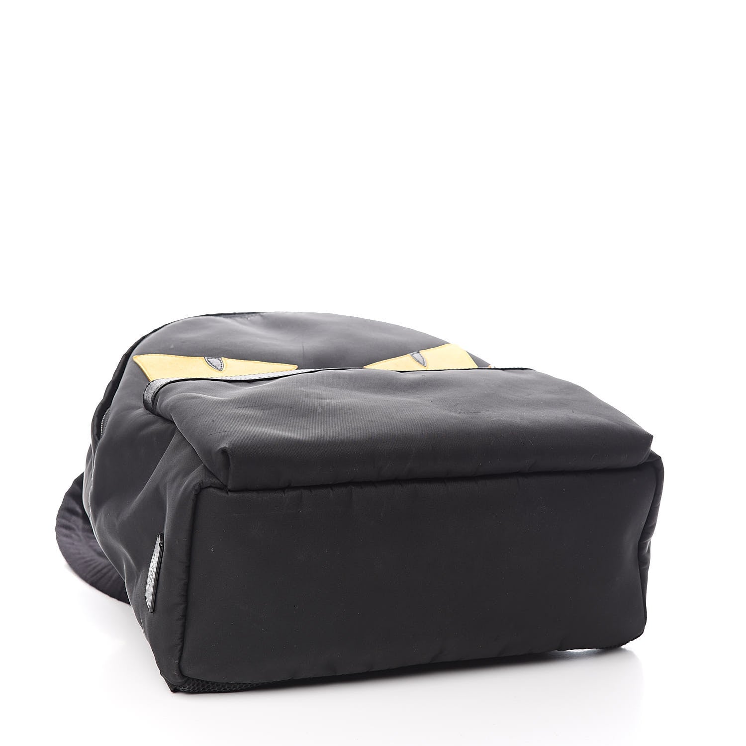 Fendi Nylon Vitello Elite Monster Eyes Rounded Backpack Black Yellow 4 of 11