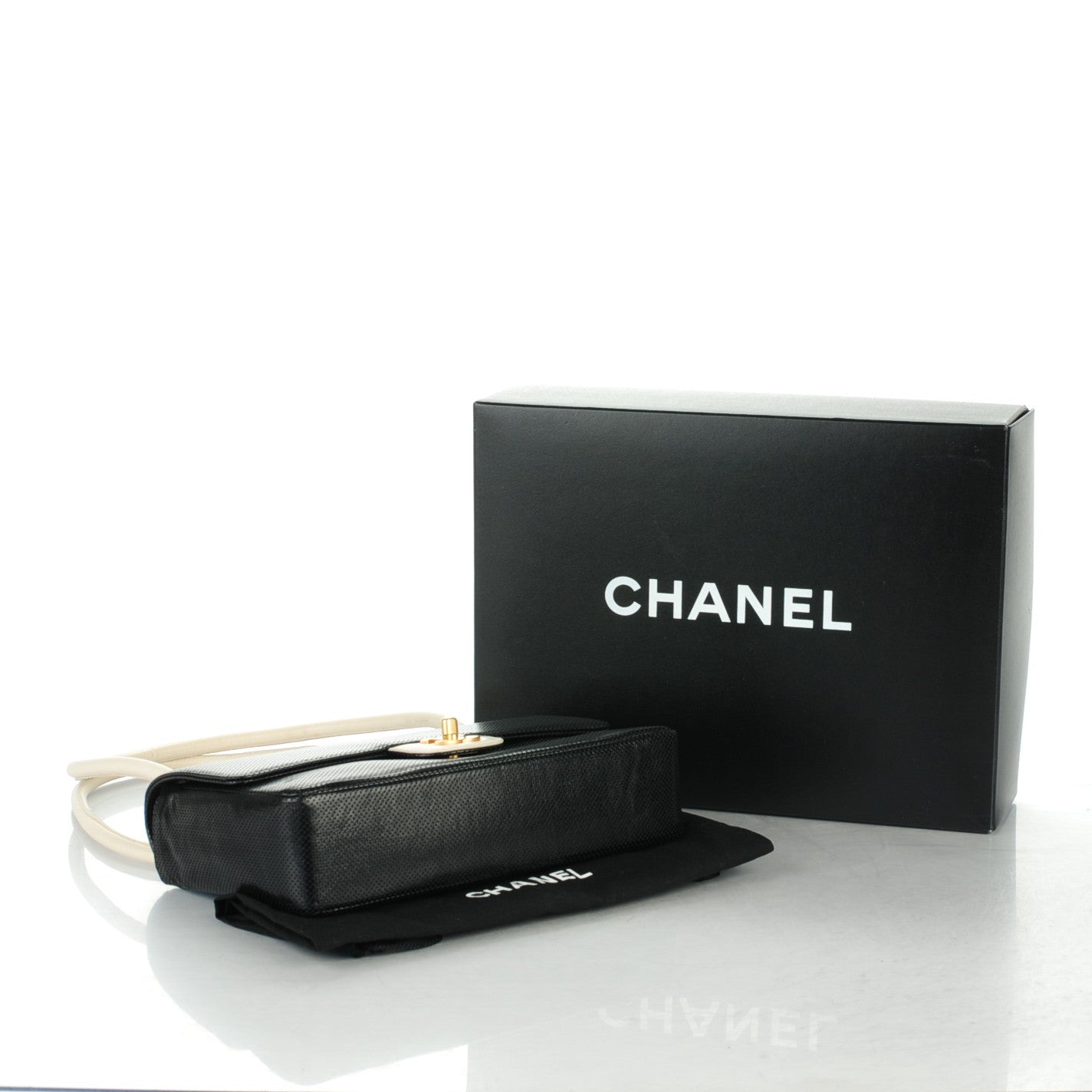 Chanel Lambskin Perforated Flap Black 4 of 8
