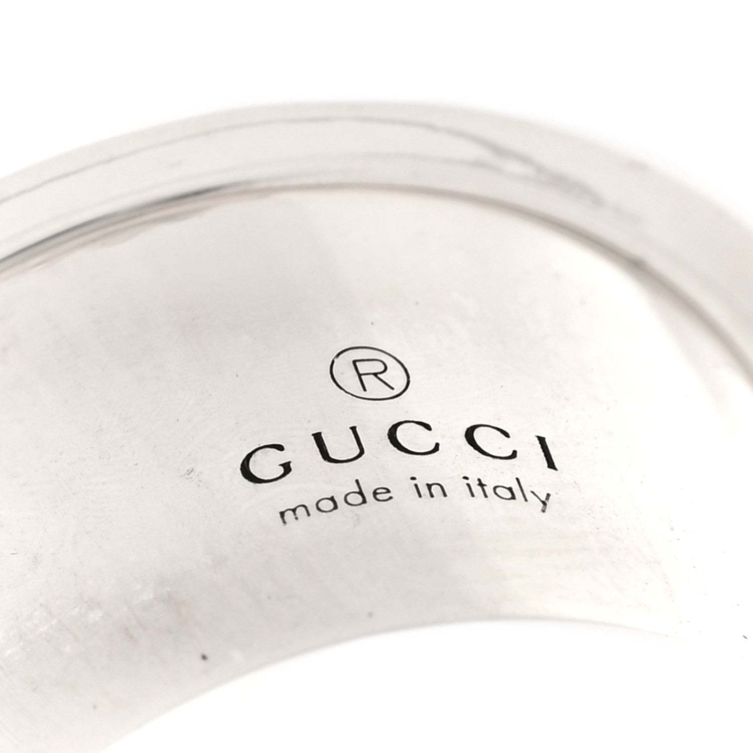 Gucci Sterling Silver Grey Diamond GucciGhost Ghost Ring 54 6.75 4 of 7