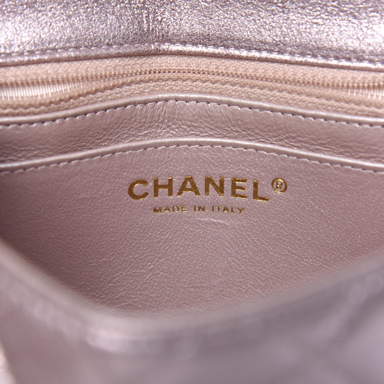 Chanel Metallic Goatskin Quilted Mini Square Flap Pink 6 of 10