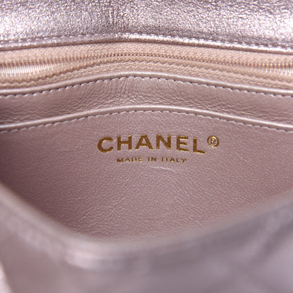Chanel Metallic Goatskin Quilted Mini Square Flap Pink 6 of 10