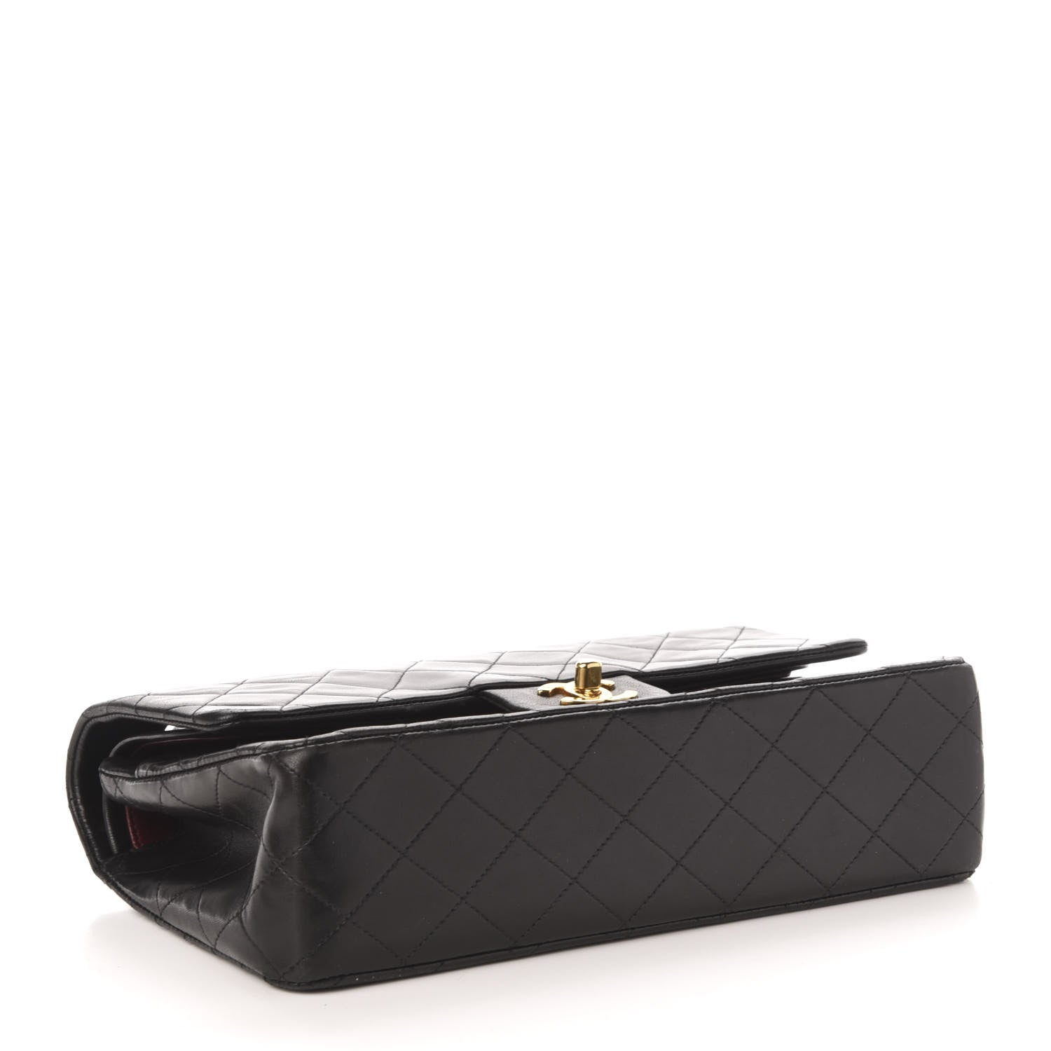 Chanel Lambskin Quilted Medium Double Flap Black 4 of 12