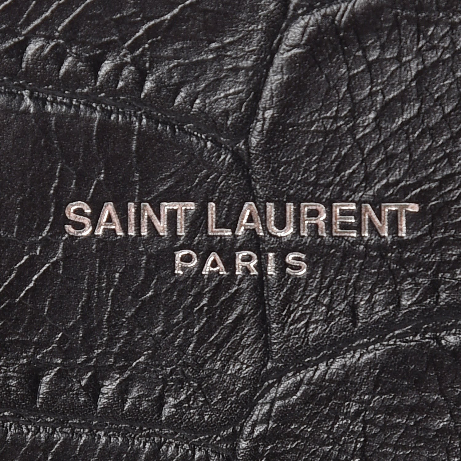 Saint Laurent Calfskin Crocodile Embossed Small Sac de Jour Black 8 of 10