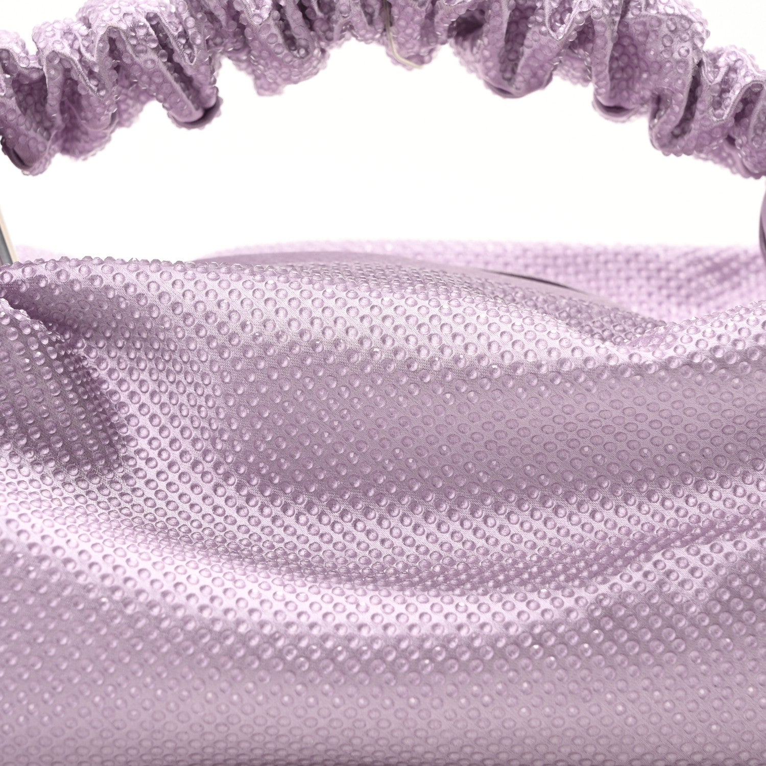 Alexander Wang Mesh Crystal Rhinestone Mini Scrunchie Clutch Winsome Orchid 7 of 10