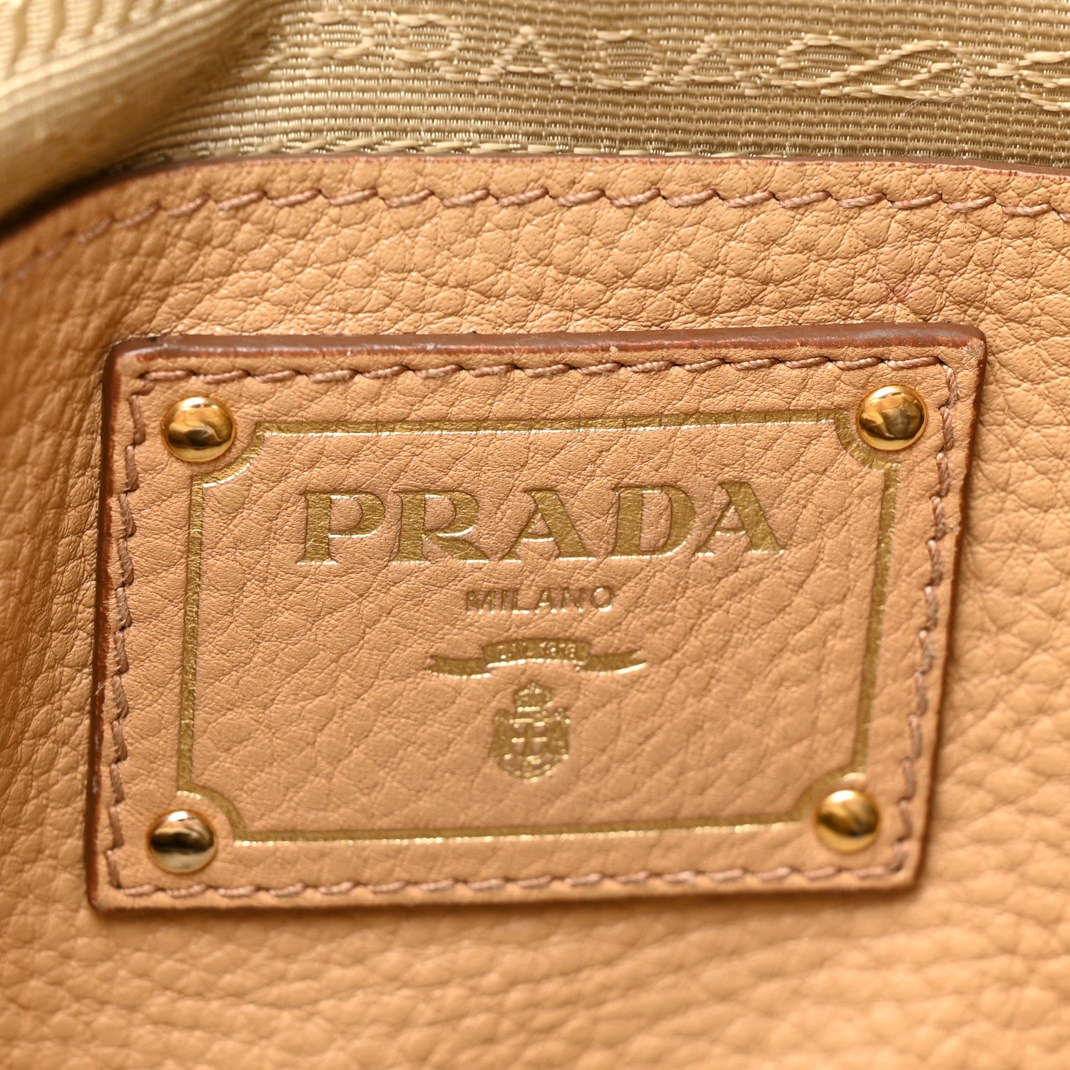 Prada Vitello Daino Side Pocket Hobo Noisette 6 of 22