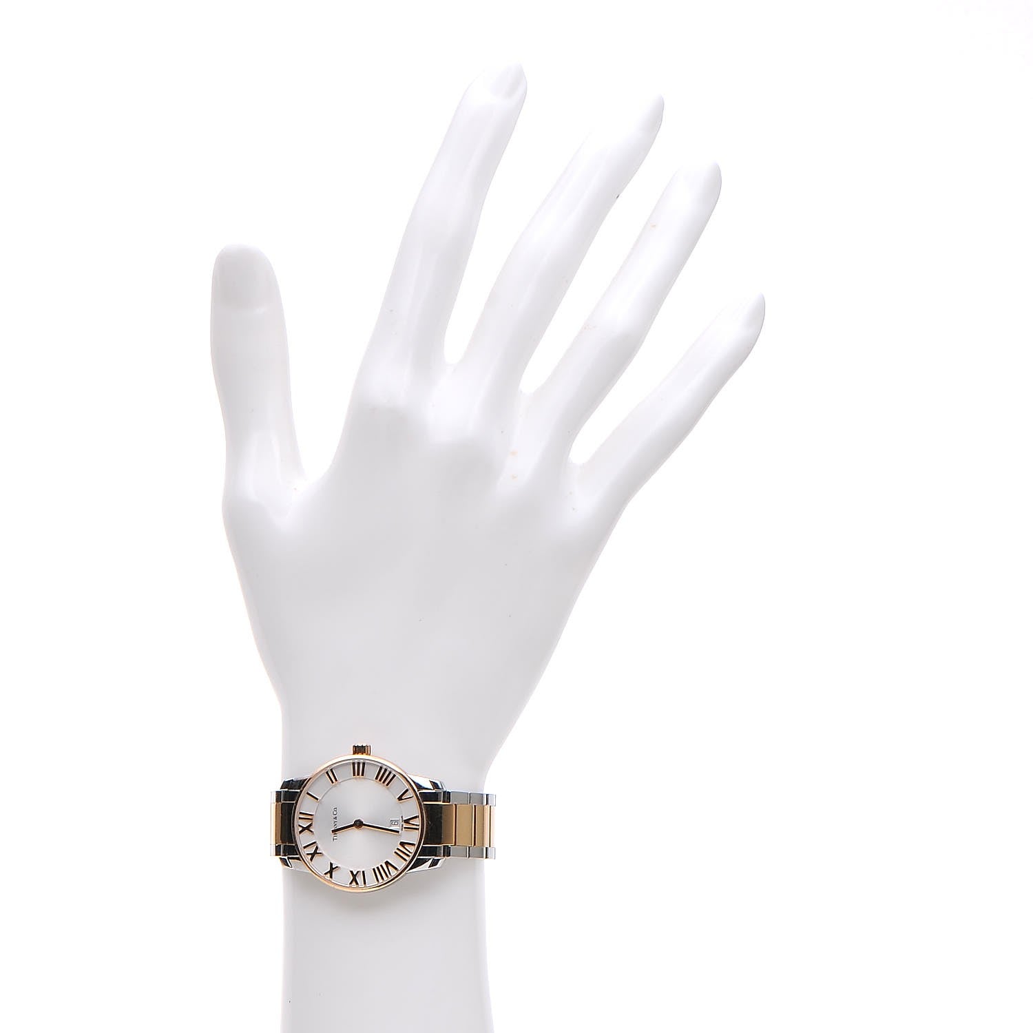 Tiffany Stainless Steel 18K Rose Gold 29mm Atlas 2-Hand Quartz Watch 2 of 8