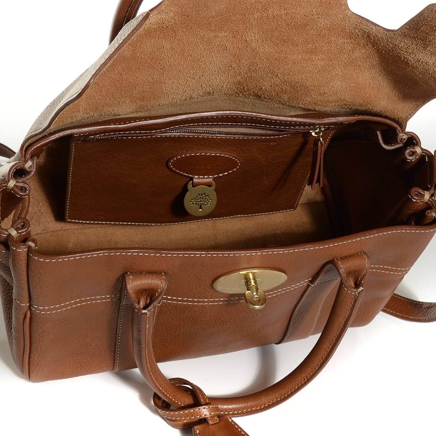 Mulberry Natural Leather Small Bayswater Oak 10 of 19