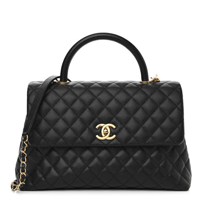 Chanel Caviar Quilted Medium Coco Handle Flap Black 1 of 10
