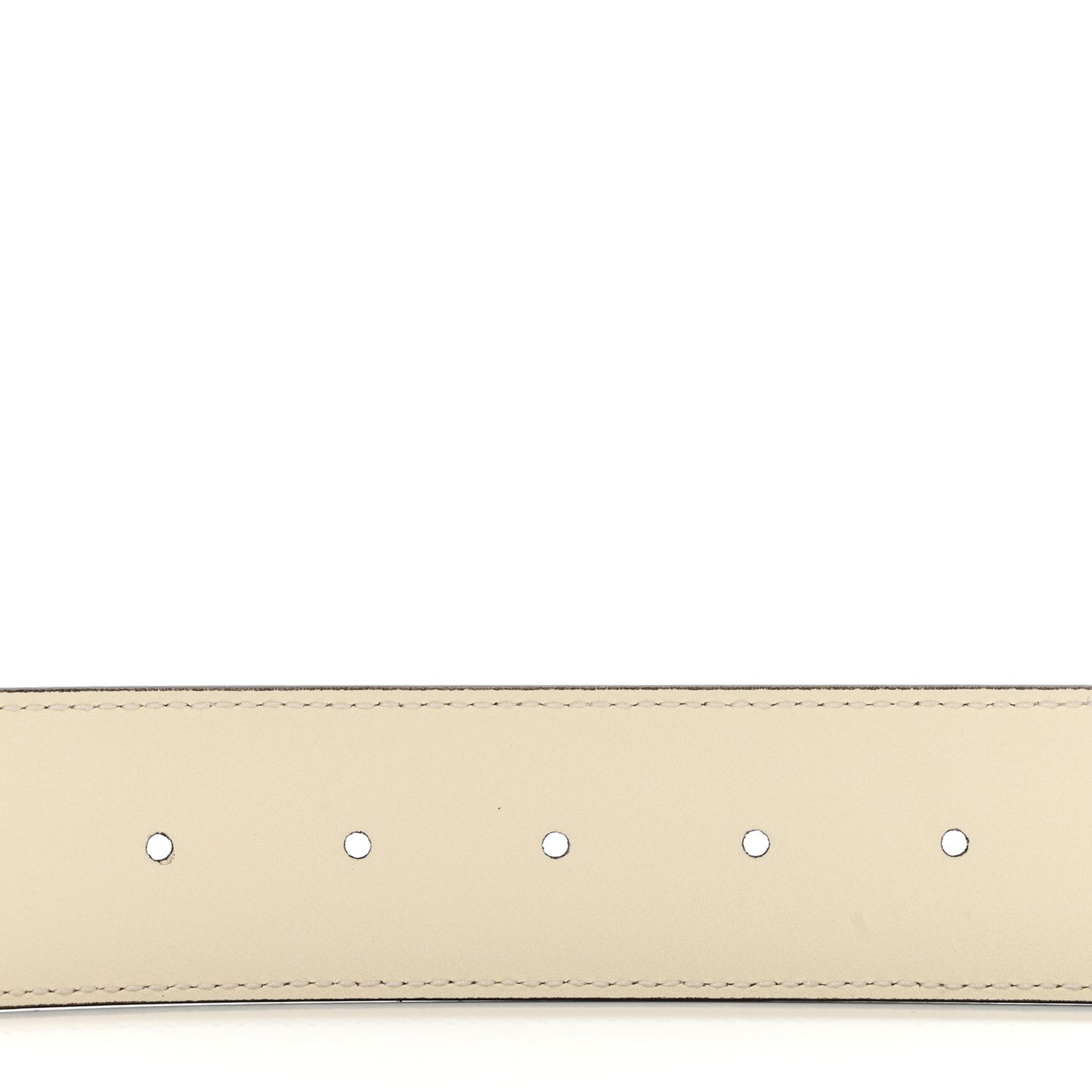 Plutone Calfskin Palladium Double G 40mm Belt 80 32 Mystic White