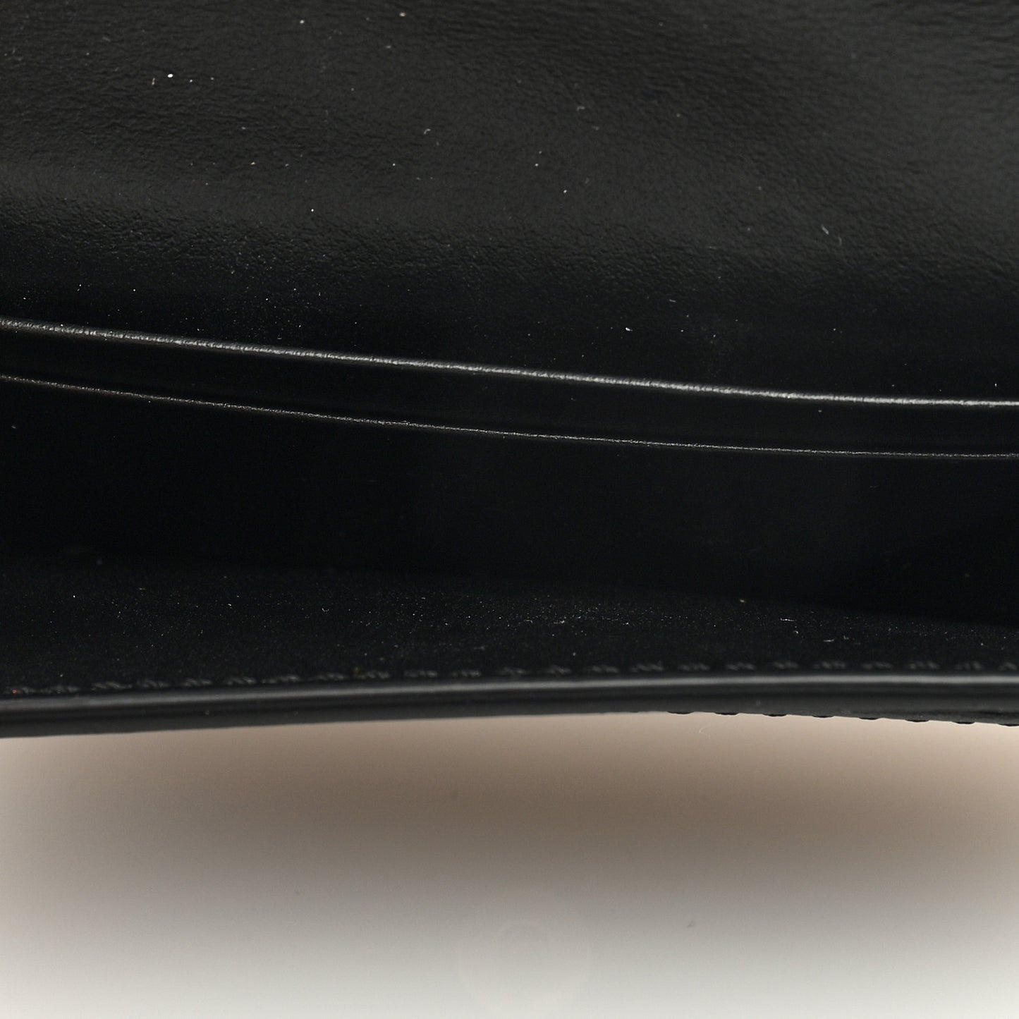 Shiny Calfskin Triomphe Flap Card Holder Black