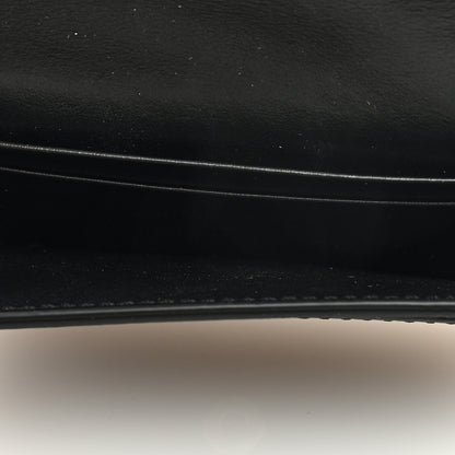 Celine Shiny Calfskin Triomphe Flap Card Holder Black 5 of 6