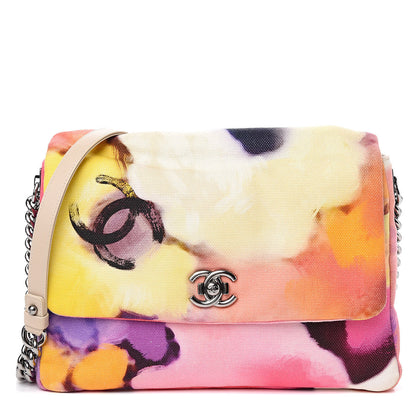 Chanel Printed Canvas Flower Power Messenger Flap 1 of 11