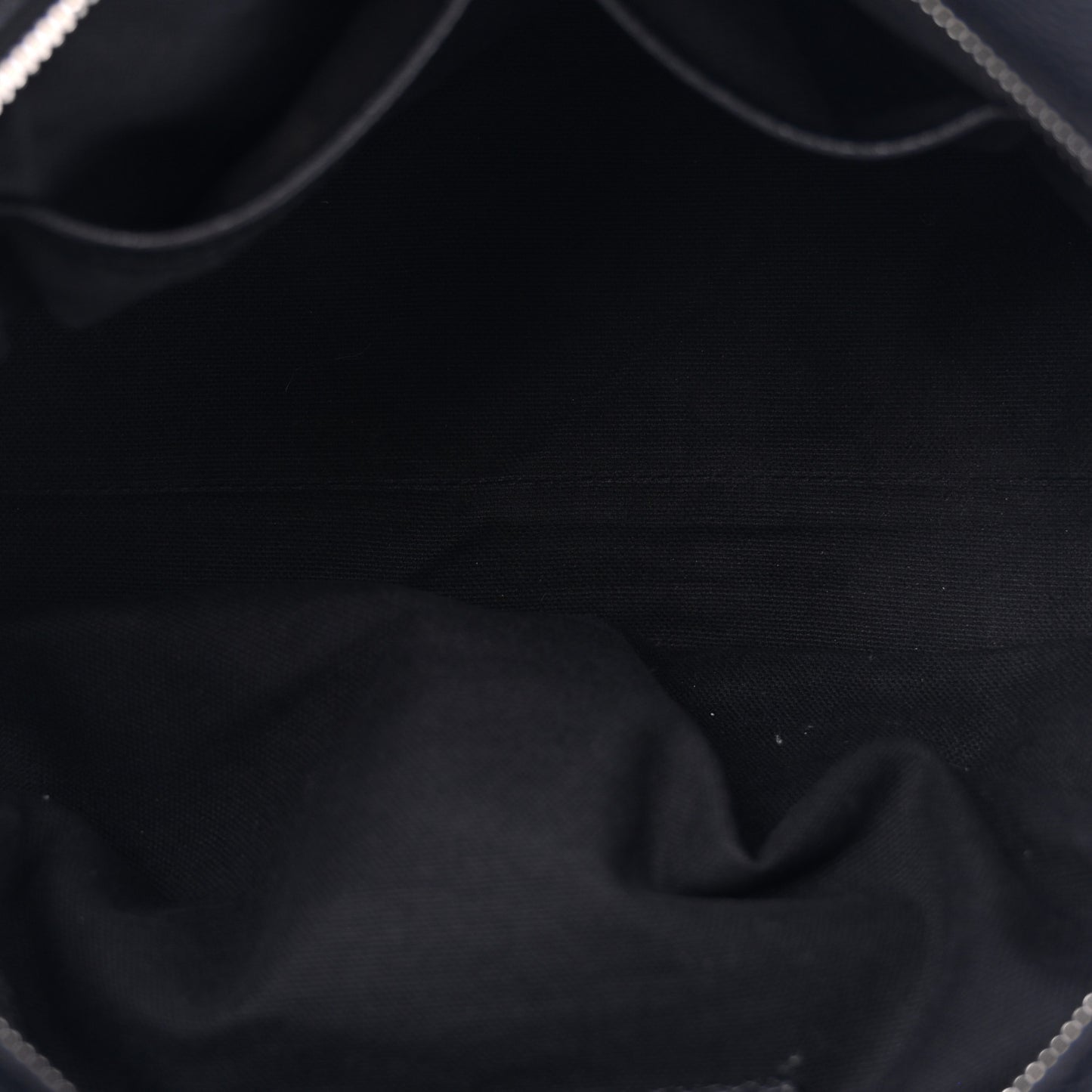 Pebbled Calfskin Mini Skull Padlock Zip Around Tote Black