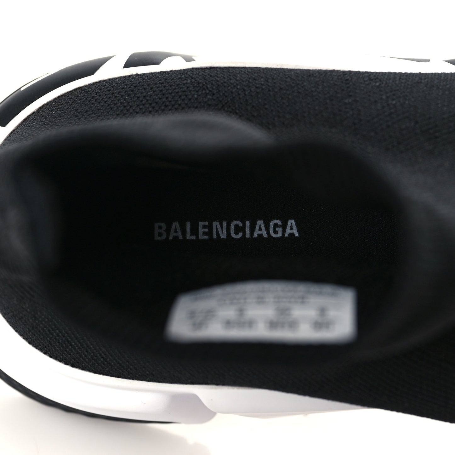 Neoprene Knit Speed Graffiti Sneakers 42 Black White