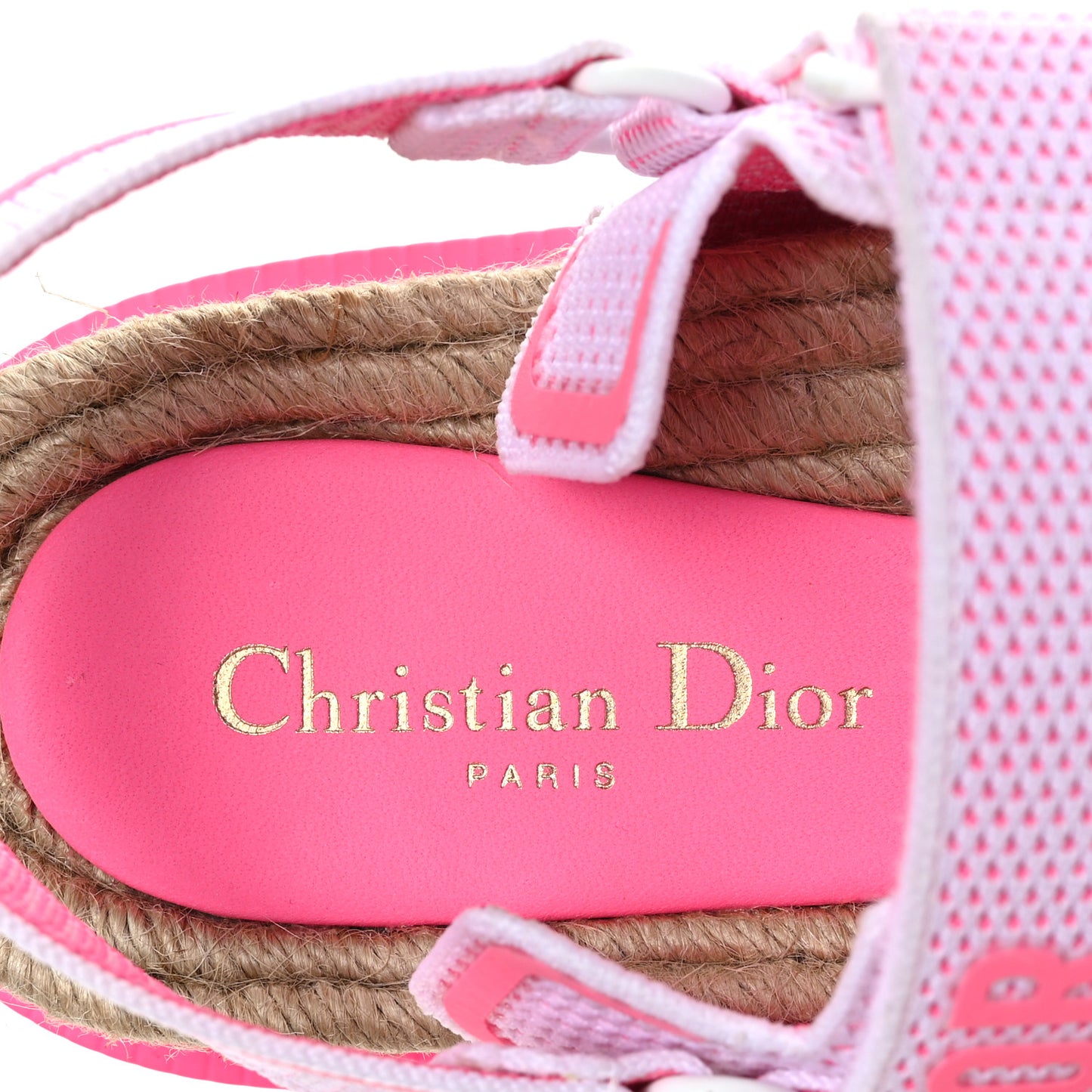 Technical Knit Jute Dioract 10mm Sandals 39 White Fuchsia