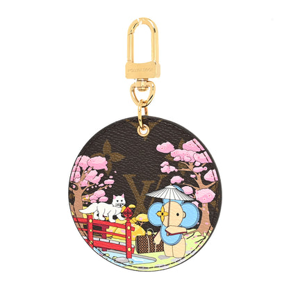 Louis Vuitton Monogram 2021 Christmas Animation Japanese Garden Bag Charm Key Ring Wisteria Pink 1 of 4