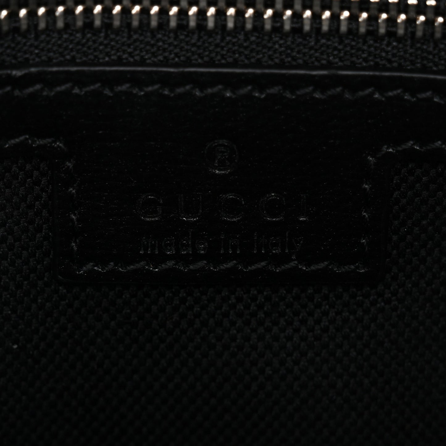 GG Supreme Monogram Azalea Calfskin Retro Interlocking G Wristlet Shoulder Bag Black