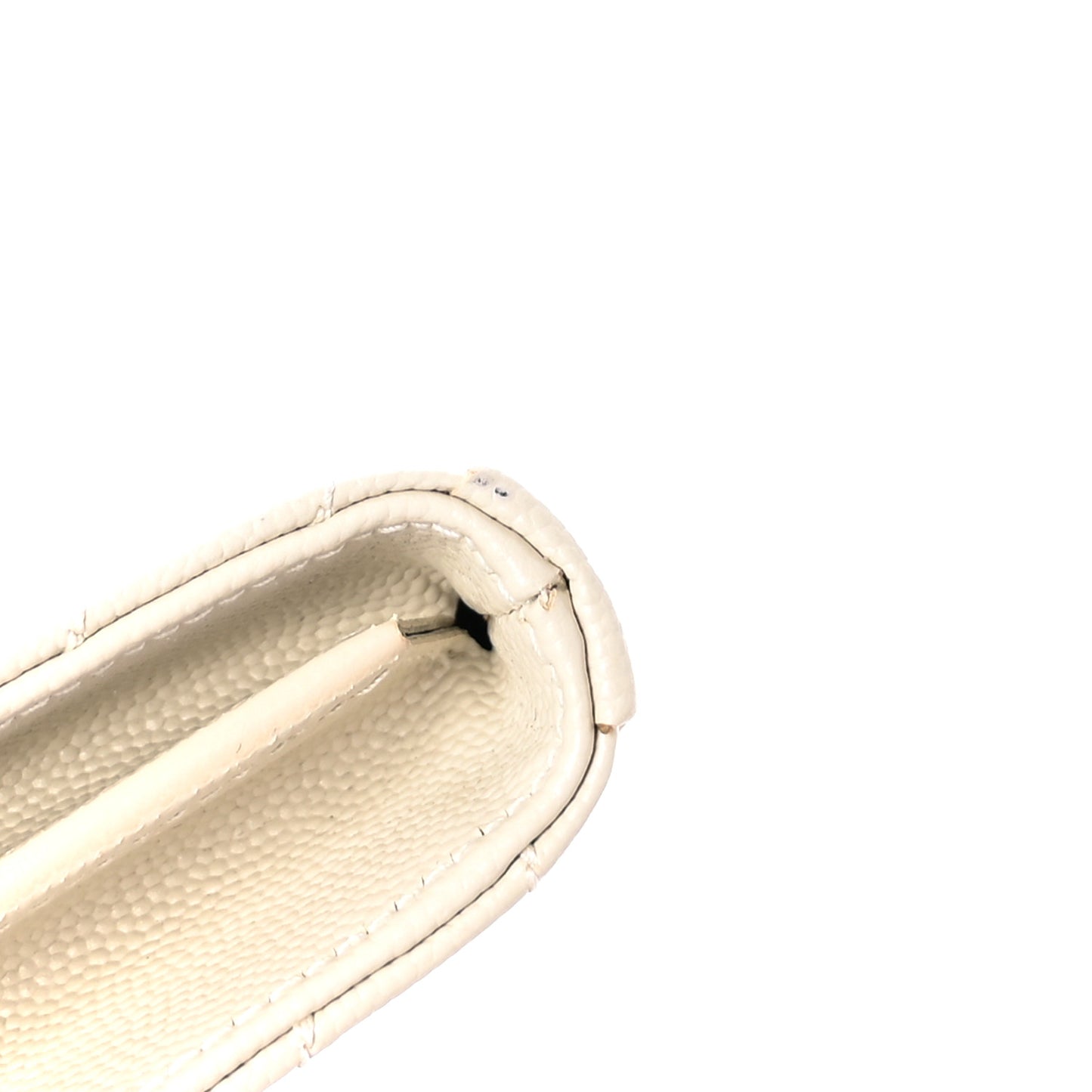 Grain De Poudre Matelasse Chevron Monogram Chain Wallet Crema Soft