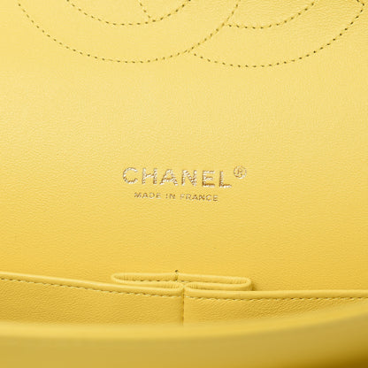 Chanel Lambskin Quilted Maxi Double Flap Yellow 6 of 12