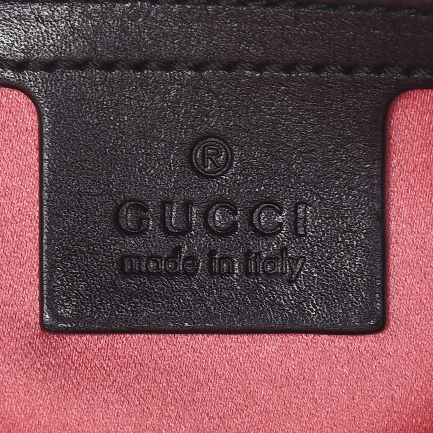 Gucci Calfskin Matelasse Medium GG Marmont Chain Shoulder Bag Black White 6 of 9