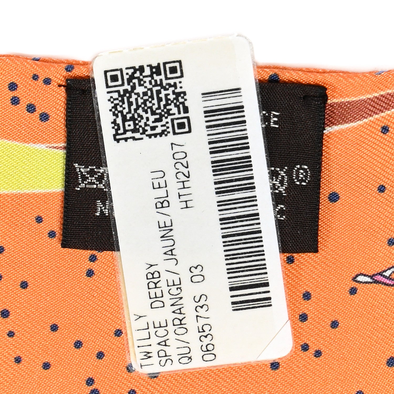 Hermes Silk Space Derby Twilly Orange Jaune Bleu 4 of 8