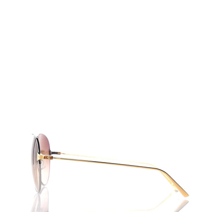 Cartier Santos de Aviator Sunglasses CT0038S Silver Gold 3 of 7