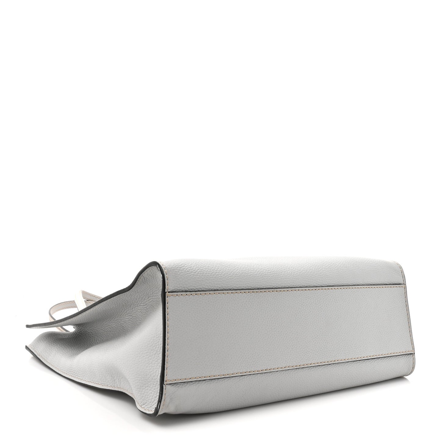 Grained Calfskin Grind Shopper Tote Grey