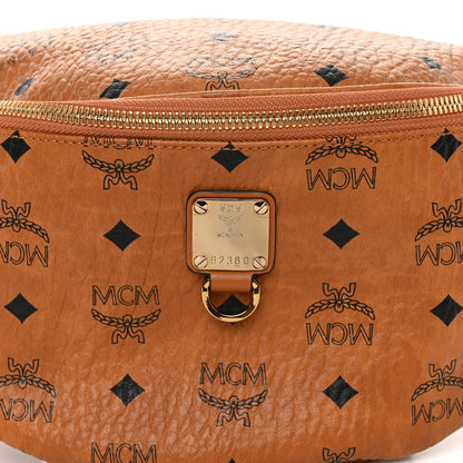 MCM Visetos Medium Fusten Belt Bag Cognac 7 of 9