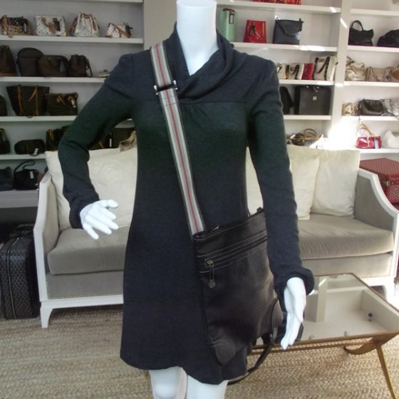 Burberry Prorsum Textured Leather Crossbody Bag Black 2 of 10