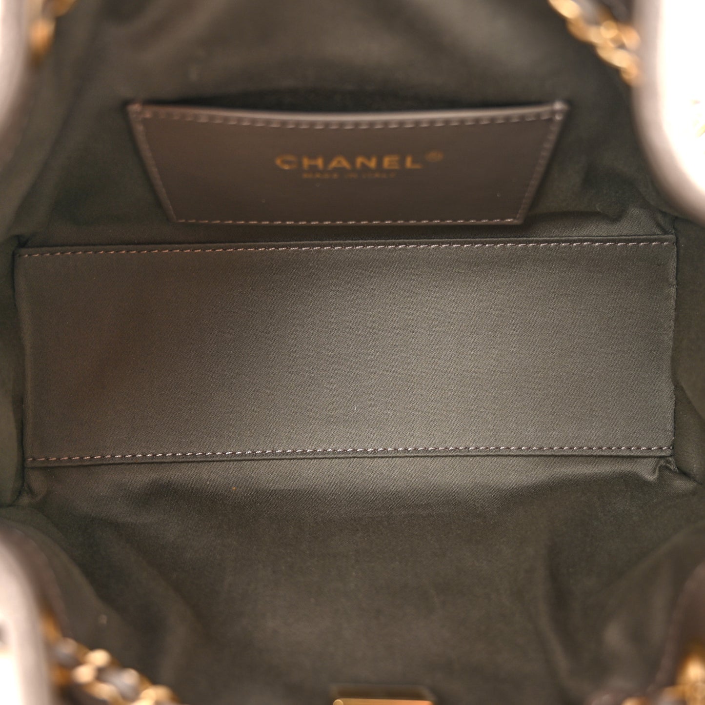 Suede Quilted Mini Chanel 25 Handbag Dark Grey