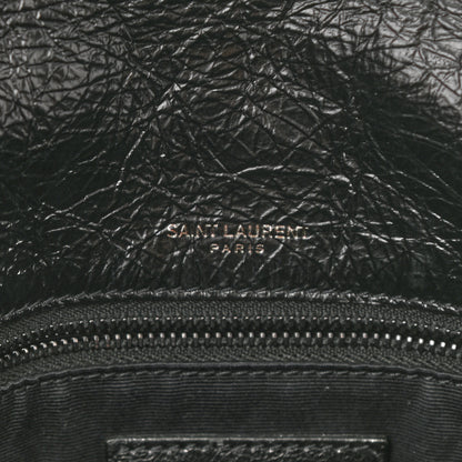 Saint Laurent Crinkled Calfskin Matelasse Monogram Medium Niki Chain Satchel Black 6 of 9