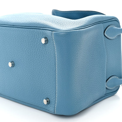 Hermes Taurillon Clemence Lindy 30 Bleu Jean 9 of 11