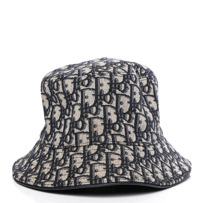Christian Dior Oblique Jacquard Bucket Hat L Blue 2 of 4