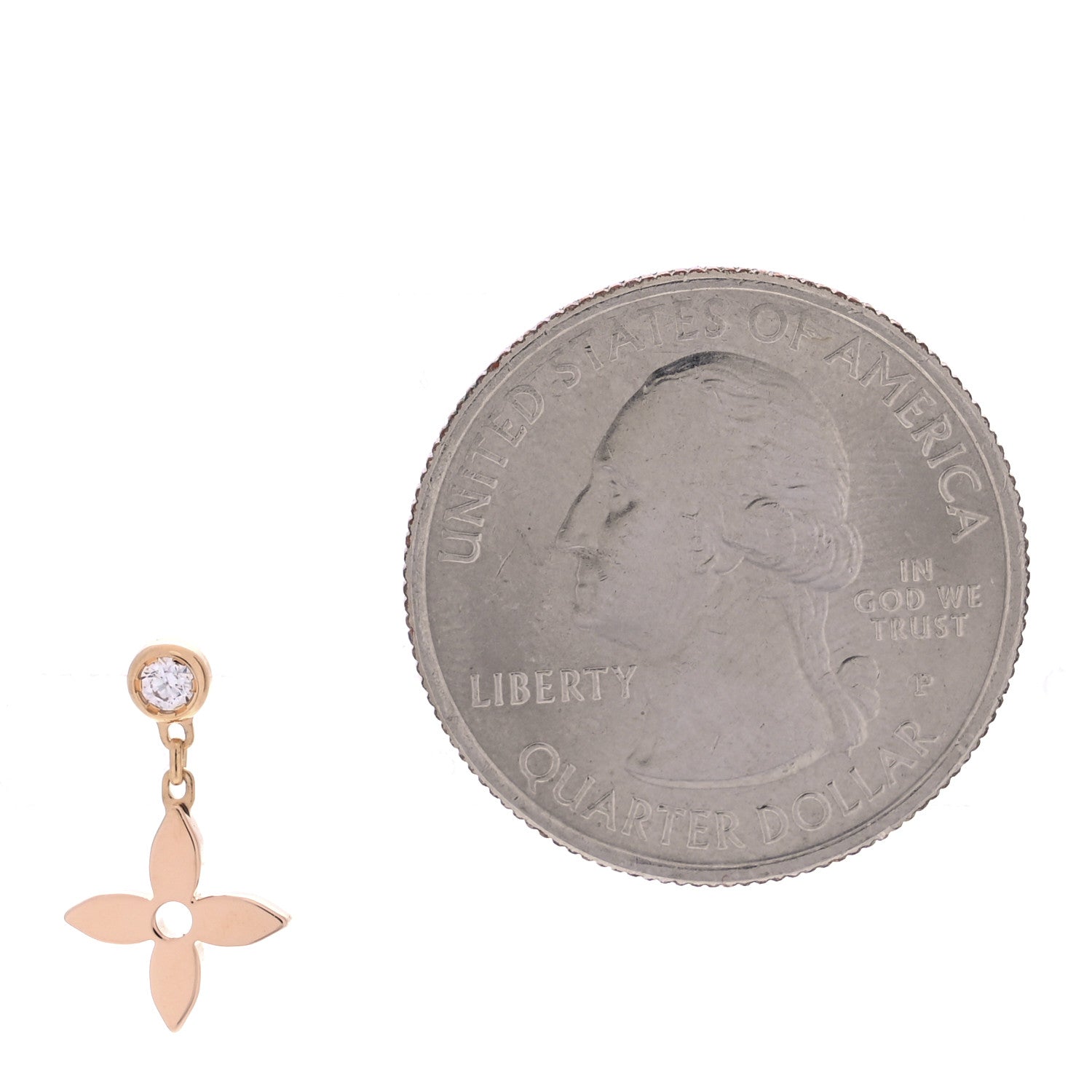 Louis Vuitton 18K Pink Gold Diamond Idylle Blossom Single Stud Earring 2 of 5