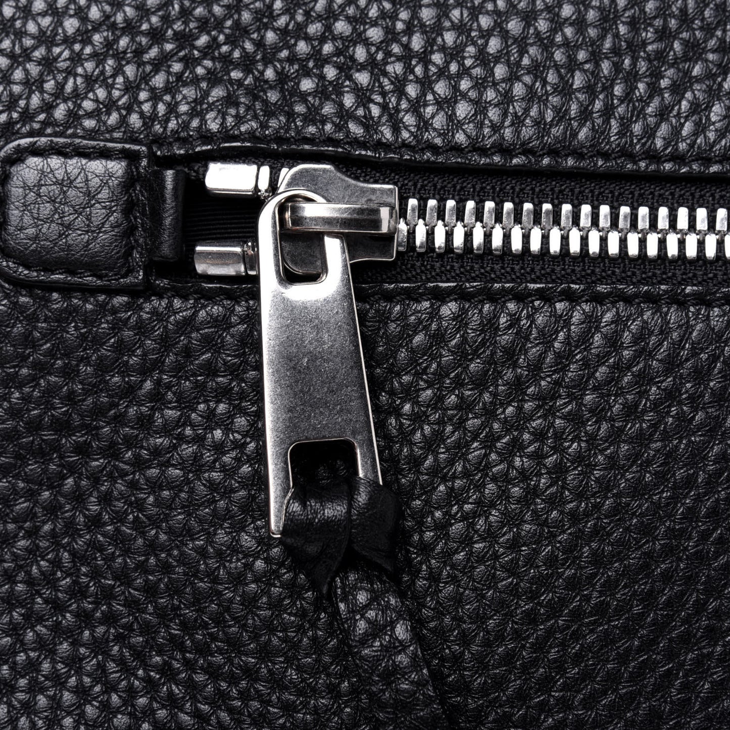 Pebbled Calfskin Shoulder Bag Black