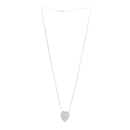 Gucci Sterling Silver Trademark Heart Pendant Necklace 3 of 5
