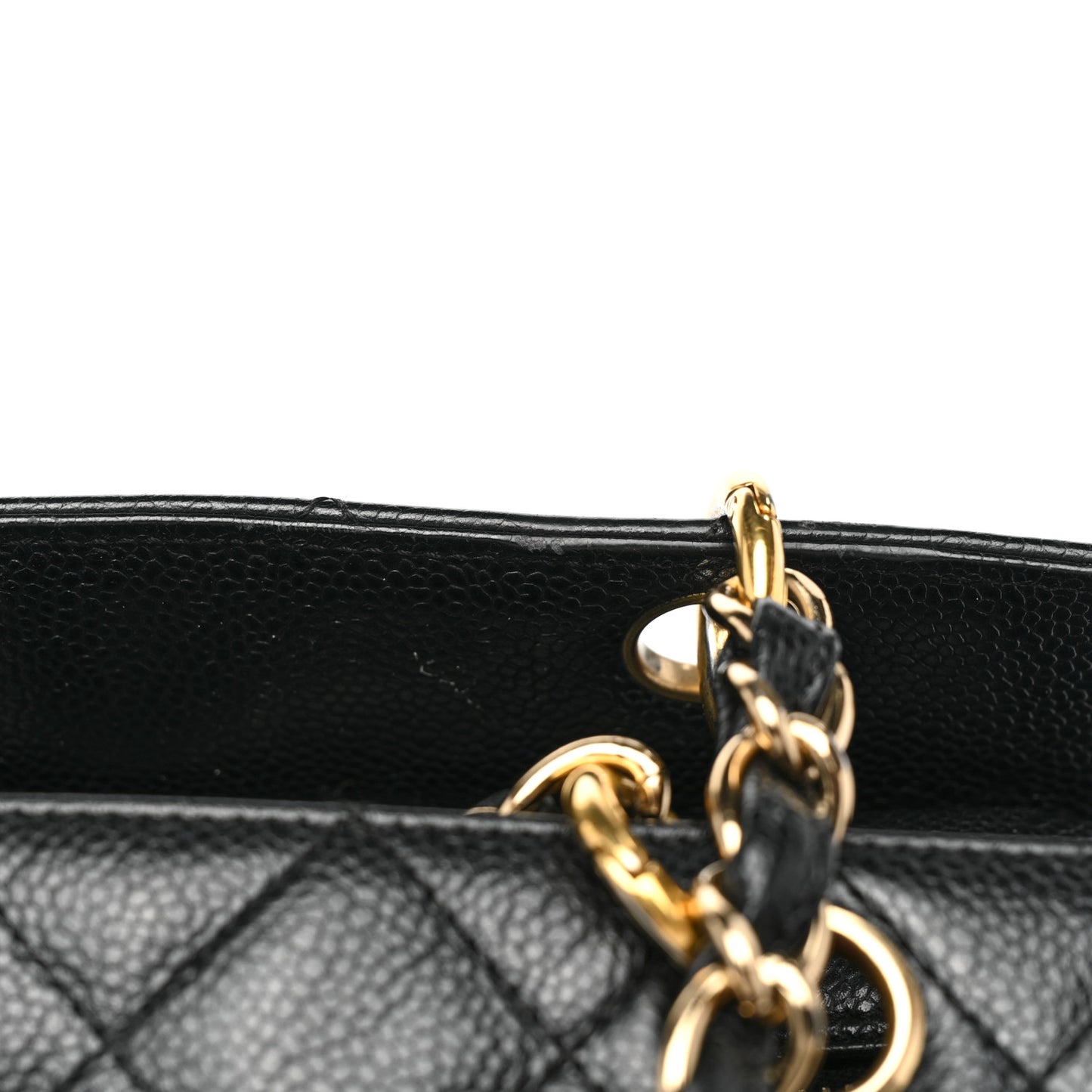 Caviar Quilted Petit Timeless Tote PTT Black