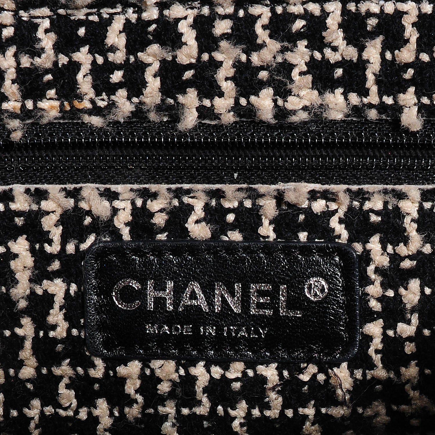 Chanel Calfskin Tweedy Flap Black Ivory 6 of 8