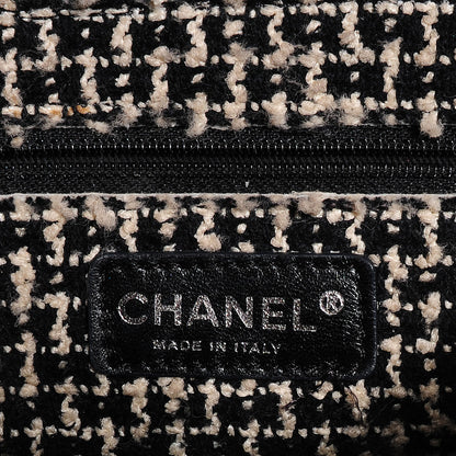 Chanel Calfskin Tweedy Flap Black Ivory 6 of 8
