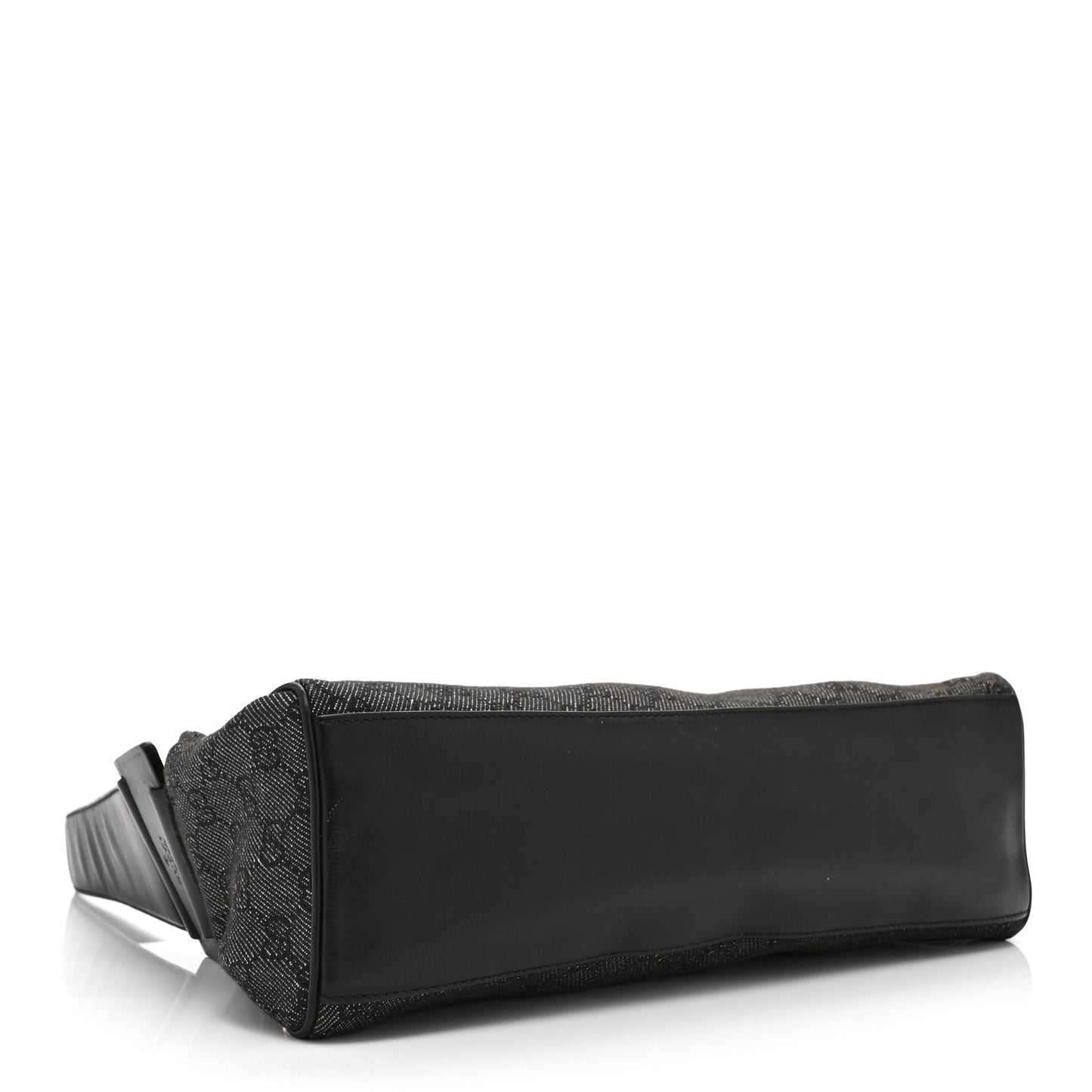 Denim Monogram GG Signature Shoulder Bag Black