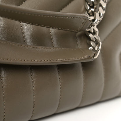 Saint Laurent Calfskin Y Quilted Monogram Large Loulou Chain Satchel Storm 10 of 10