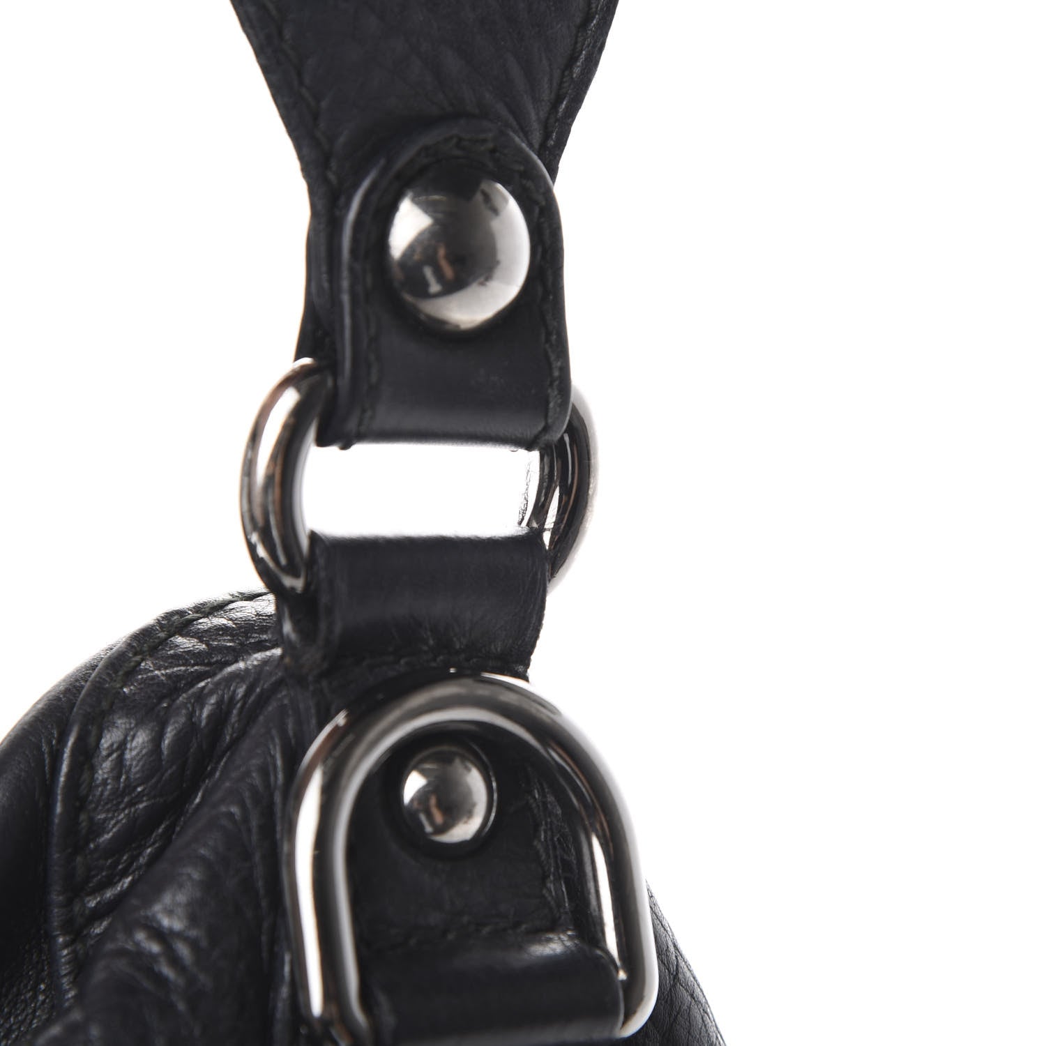 Gucci Pebbled Calfskin Medium Icon Bit Shoulder Bag Black 10 of 16