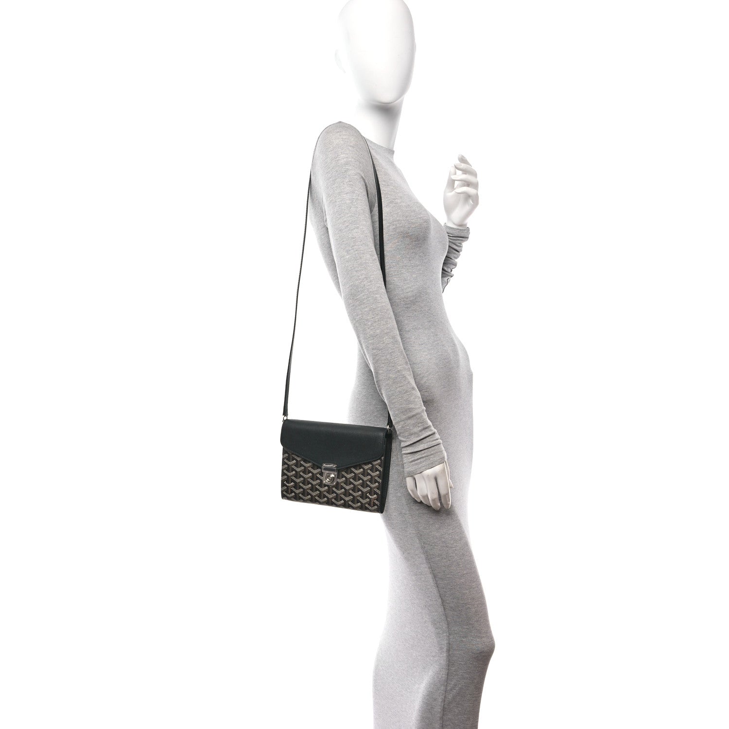 Goyard Goyardine Calfskin Chypre Wallet Pouch Black 2 of 10