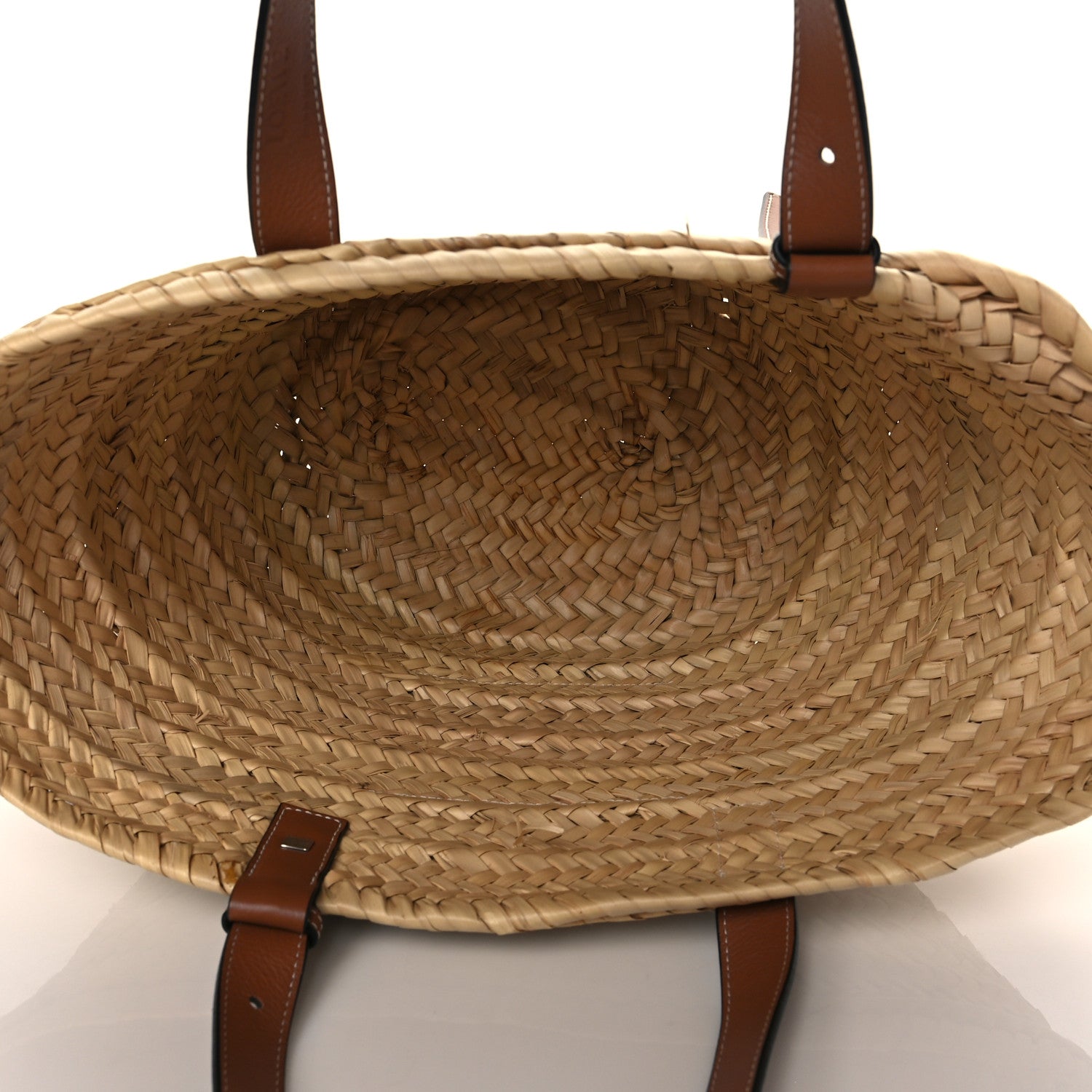 Loewe Raffia Basket Tote Bag Natural Tan 5 of 9