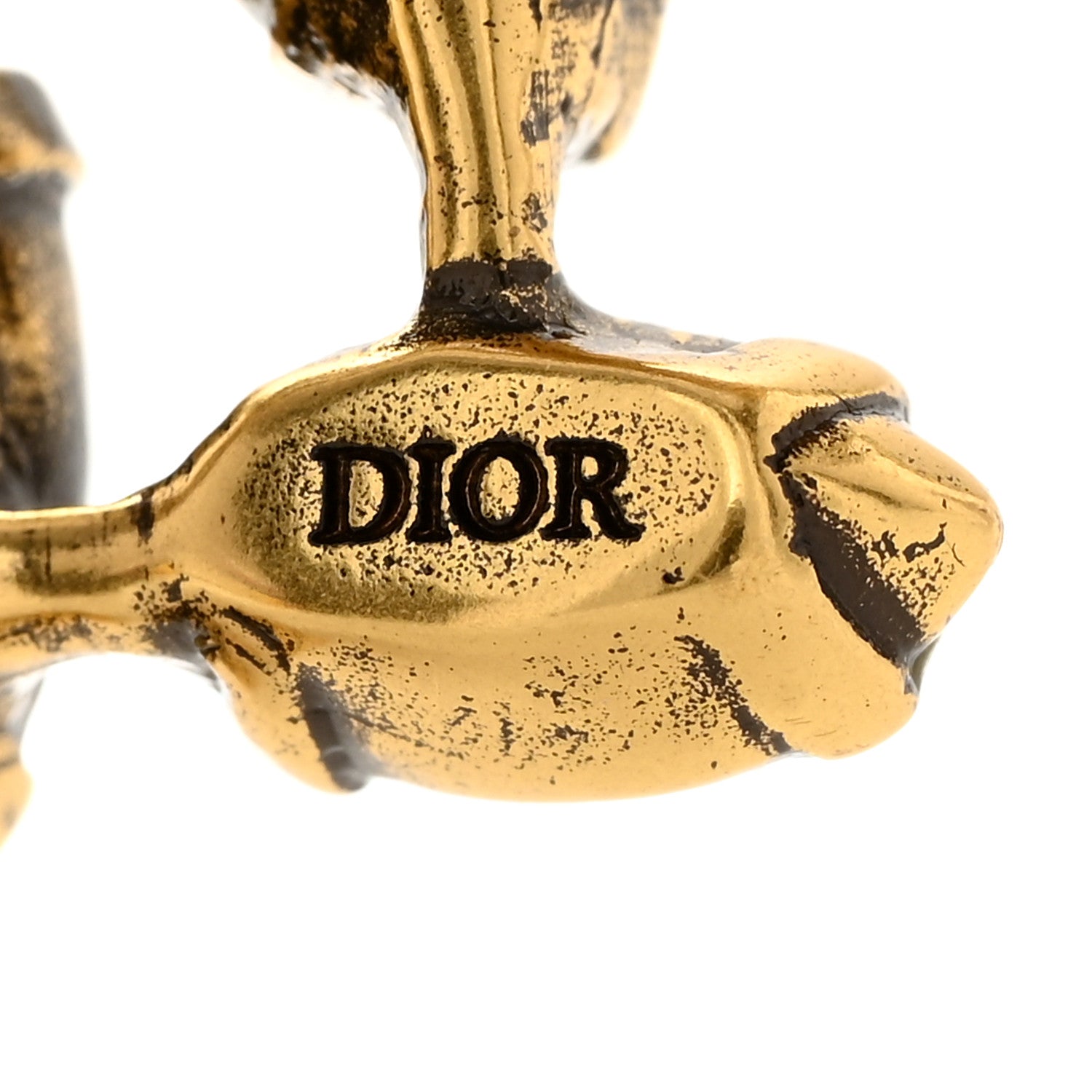 Christian Dior Crystal J'Adior Laurier Brooch Gold 3 of 3