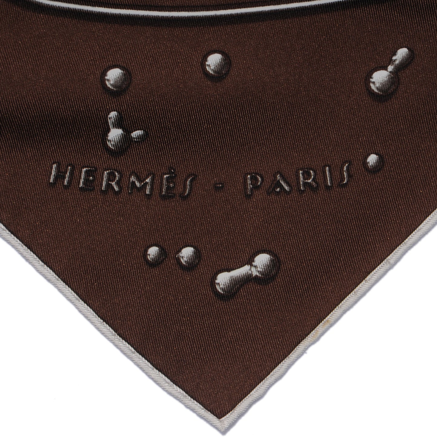 Silk Vif Argent Pocket Square Chocolate