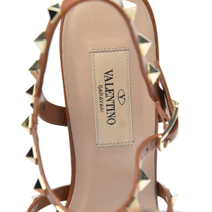 Valentino Garavani Calfskin Rockstud 60mm City Sandals 38.5 Light Cuir 9 of 10