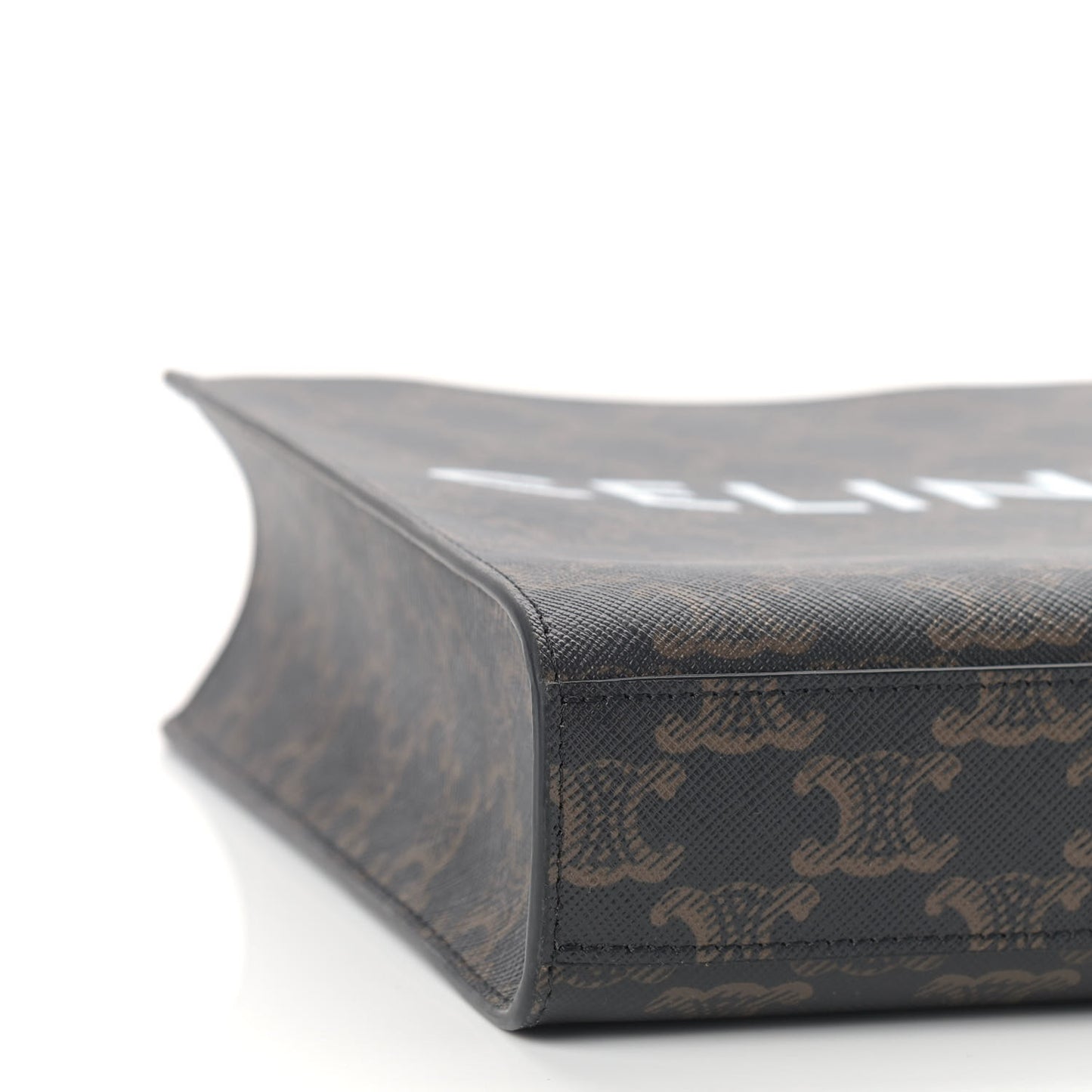 Triomphe Canvas Calfskin Mini Vertical Cabas Tan