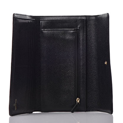 Chanel Caviar Quilted Large Flap Wallet Black 5 of 10