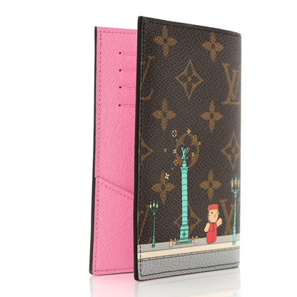Louis Vuitton Monogram 2022 Christmas Animation Paris Passport Cover Pink 3 of 7